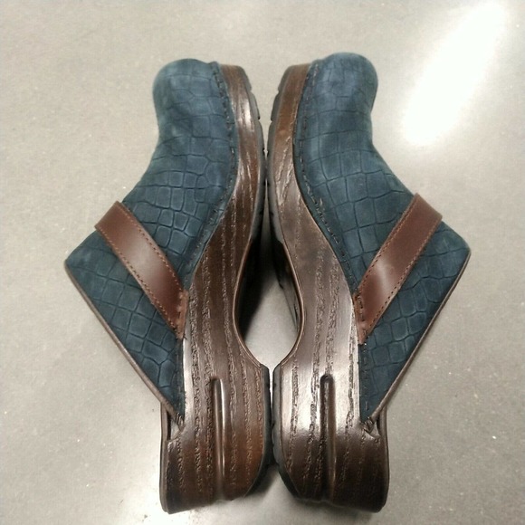 Retired Dansko Leather MULES: Blue W/ Brown Tassel: Women’s US 6.5 EU 37 - Picture 5 of 12